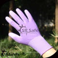 SRSAFETY 13G de punto de nylon guante de trabajo sumergido / PU guantes de revestimiento